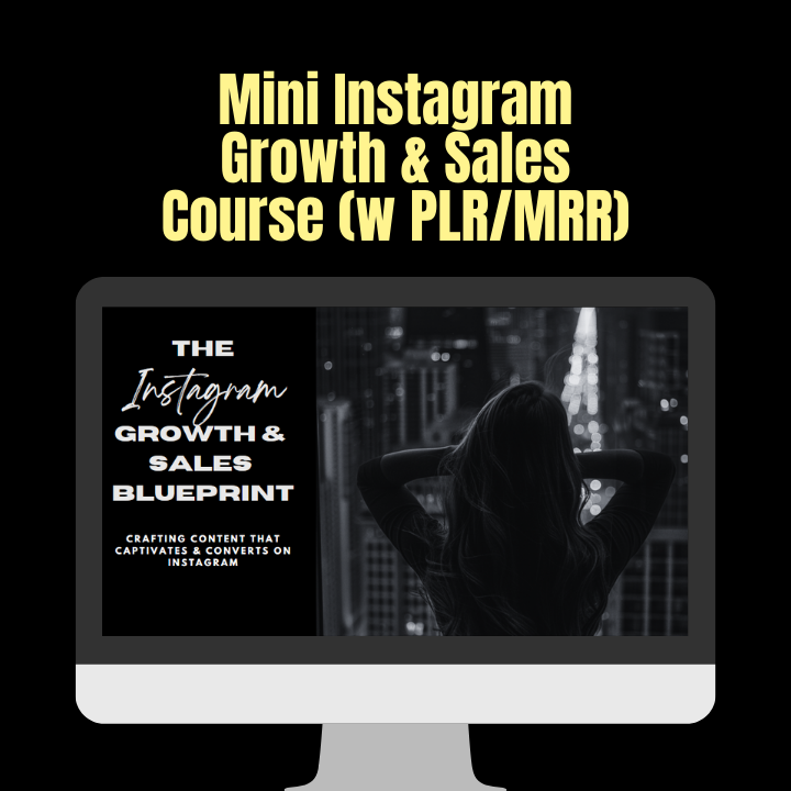 Mini Instagram Growth & Sales Course with PLR/MRR