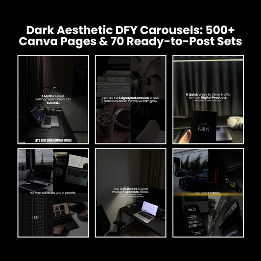 DFY Dark Aestethic Carousels with Resell Rights