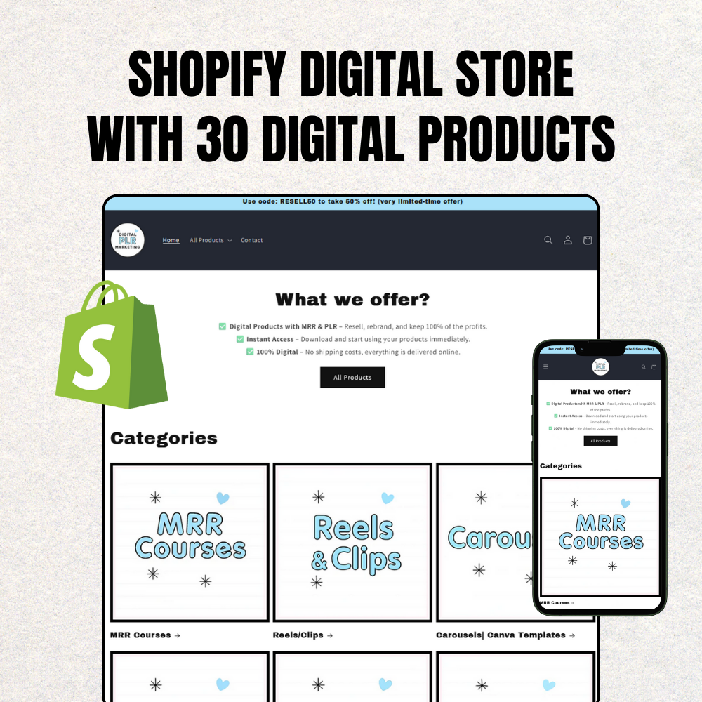 Done-For-You Shopify Digital Store