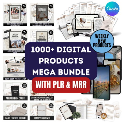 1000 Digital Products with Resell Right MRR & PLR