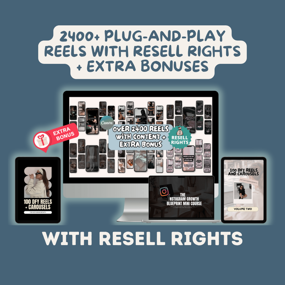 2400+ Plug-and-Play Reels with Resell Rights
