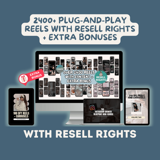 2400+ Plug-and-Play Reels with Resell Rights